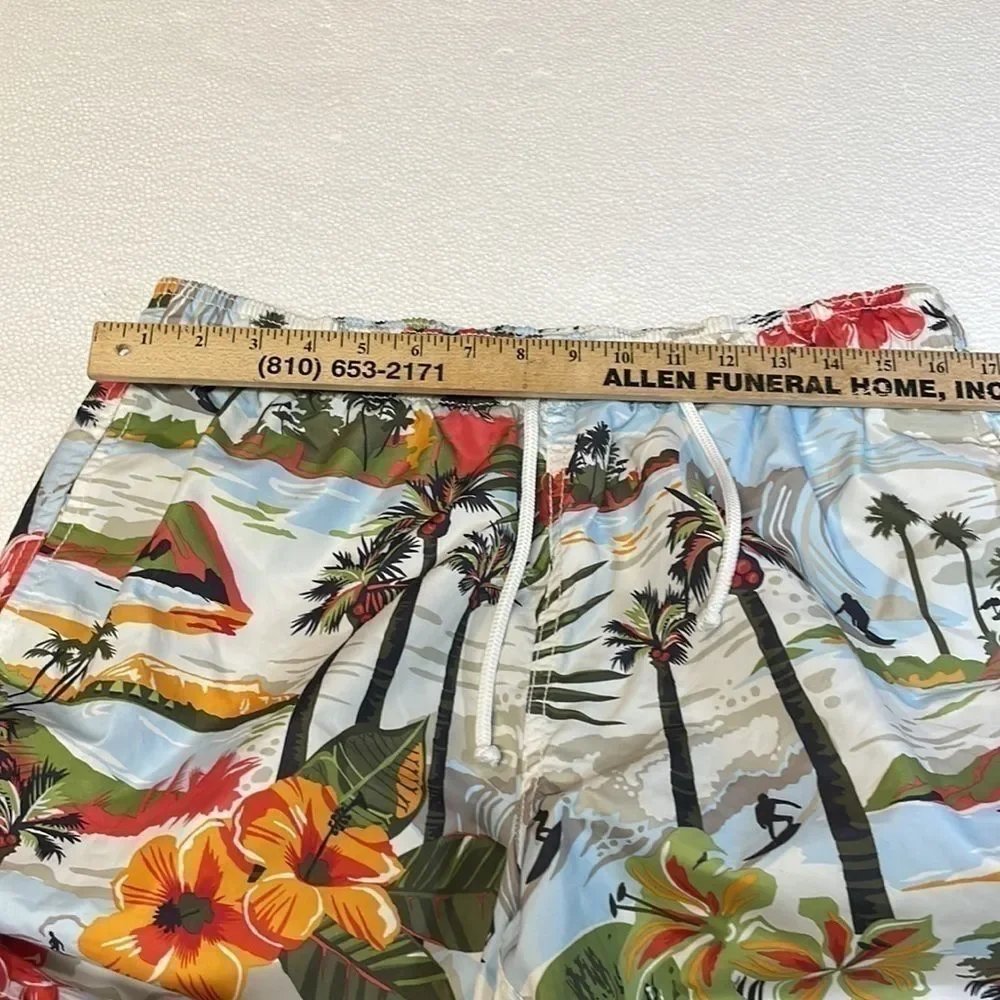 Old Navy Men Tropical Print Swim Trunks Size L